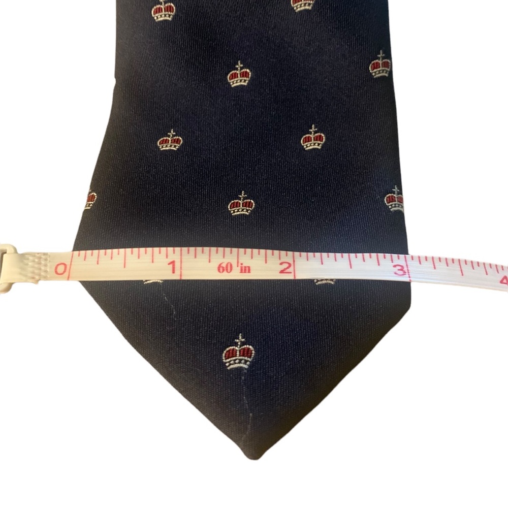 Damon Navy Blue with crown 👑 men Necktie !! - Picture 2 of 4